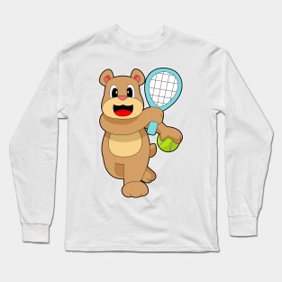 Bear Tennis Tennis racket Long Sleeve T-Shirt